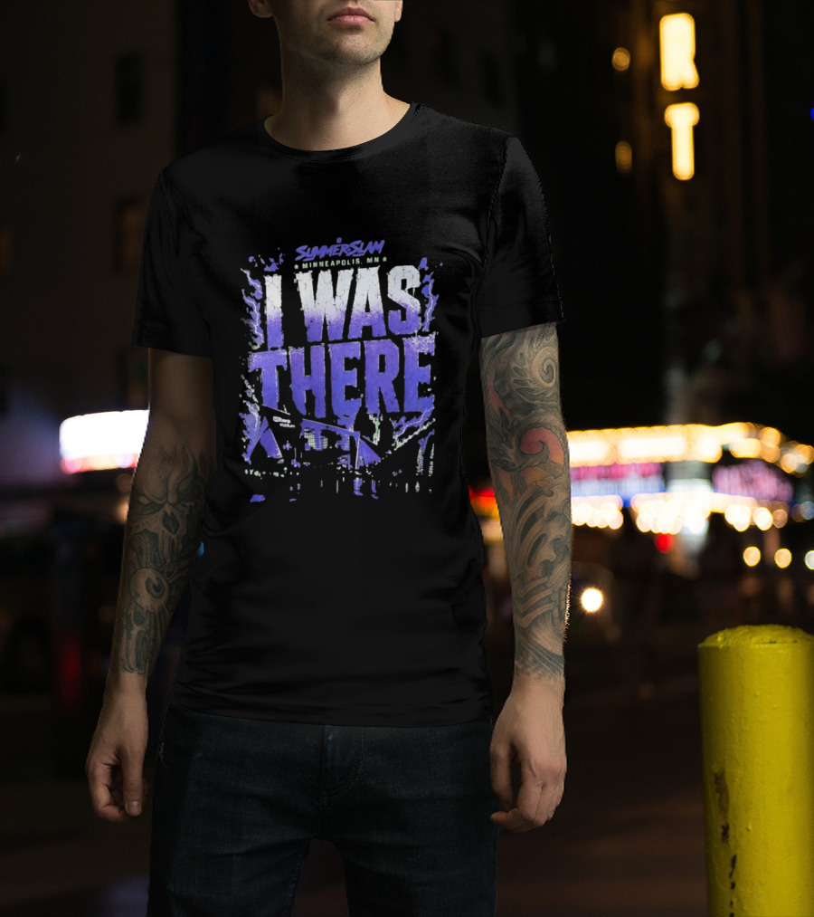 SummerSlam Minneapolis MN I Was There US Bank Stadium WWE Event T-Shirt