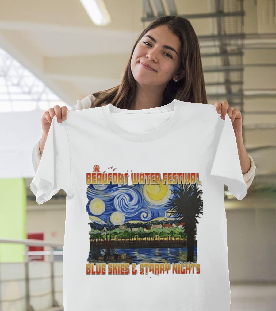 69th Annual Beaufort Water Festival Blue Skies And Starry Nights T-Shirt