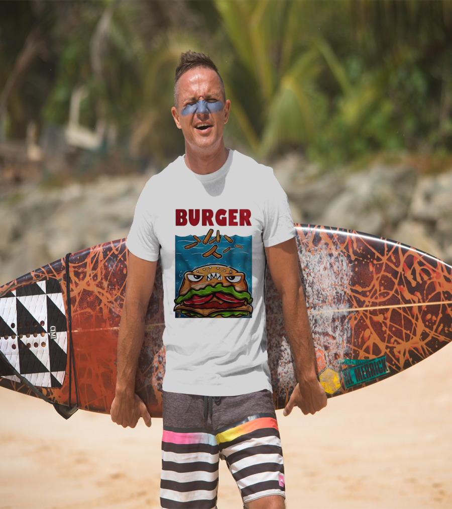 Angry Burger With Fries Burger T-Shirt