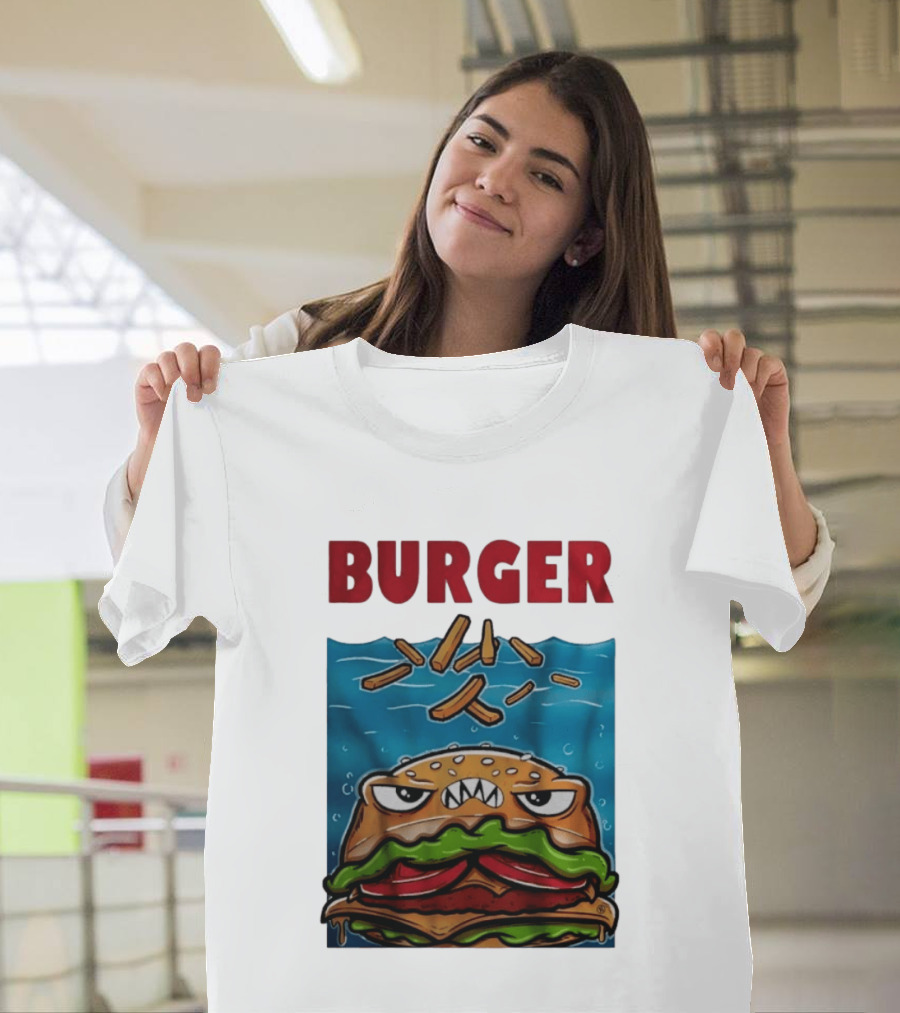 Angry Burger With Fries Burger T-Shirt