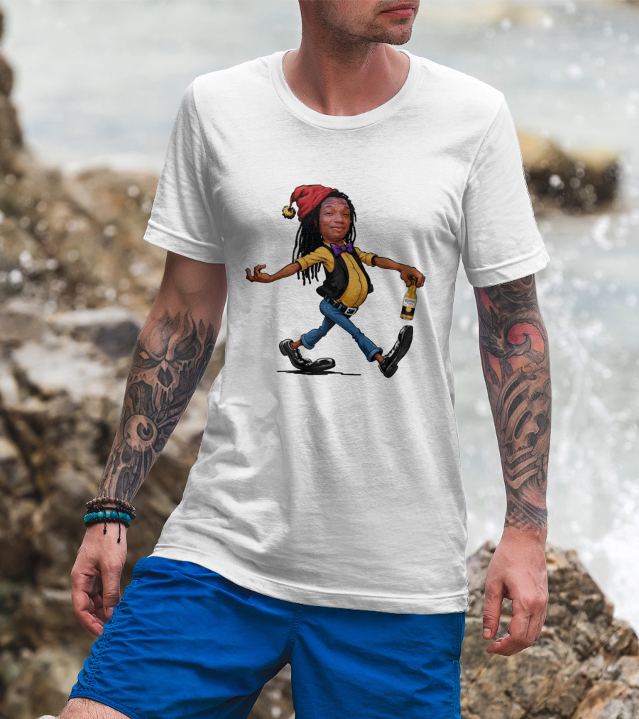 Caricature Man With Dreadlocks Holding Corona Extra Beer T-Shirt