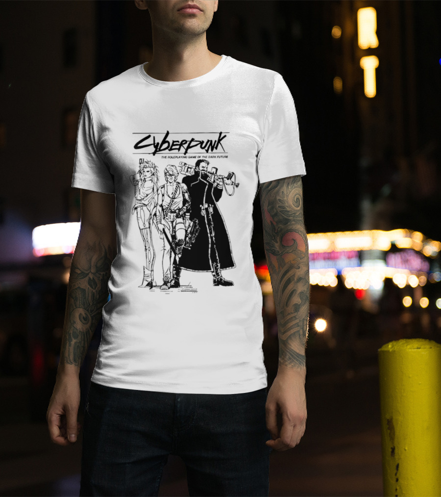 Cyberpunk The Roleplaying Game Of The Dark Future Silhouette Art Characters T-Shirt