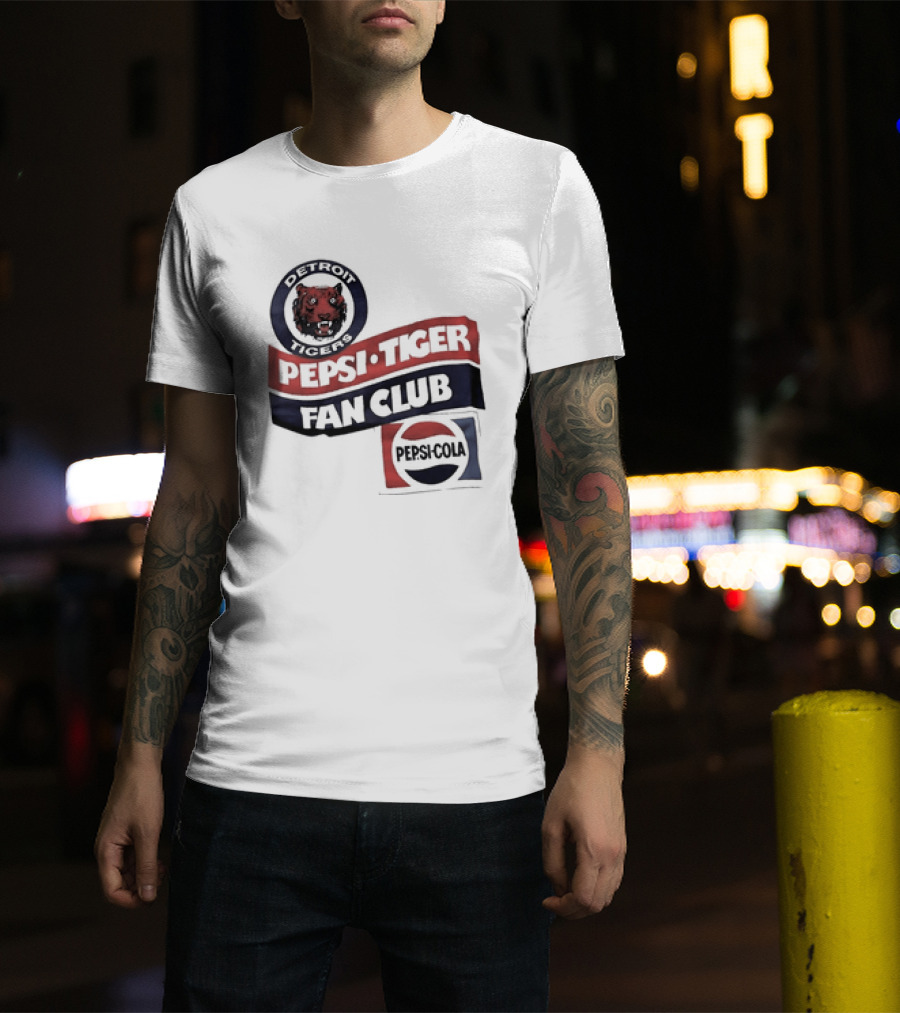 Detroit Tigers Pepsi Tiger Fan Club Pepsi Cola T-Shirt