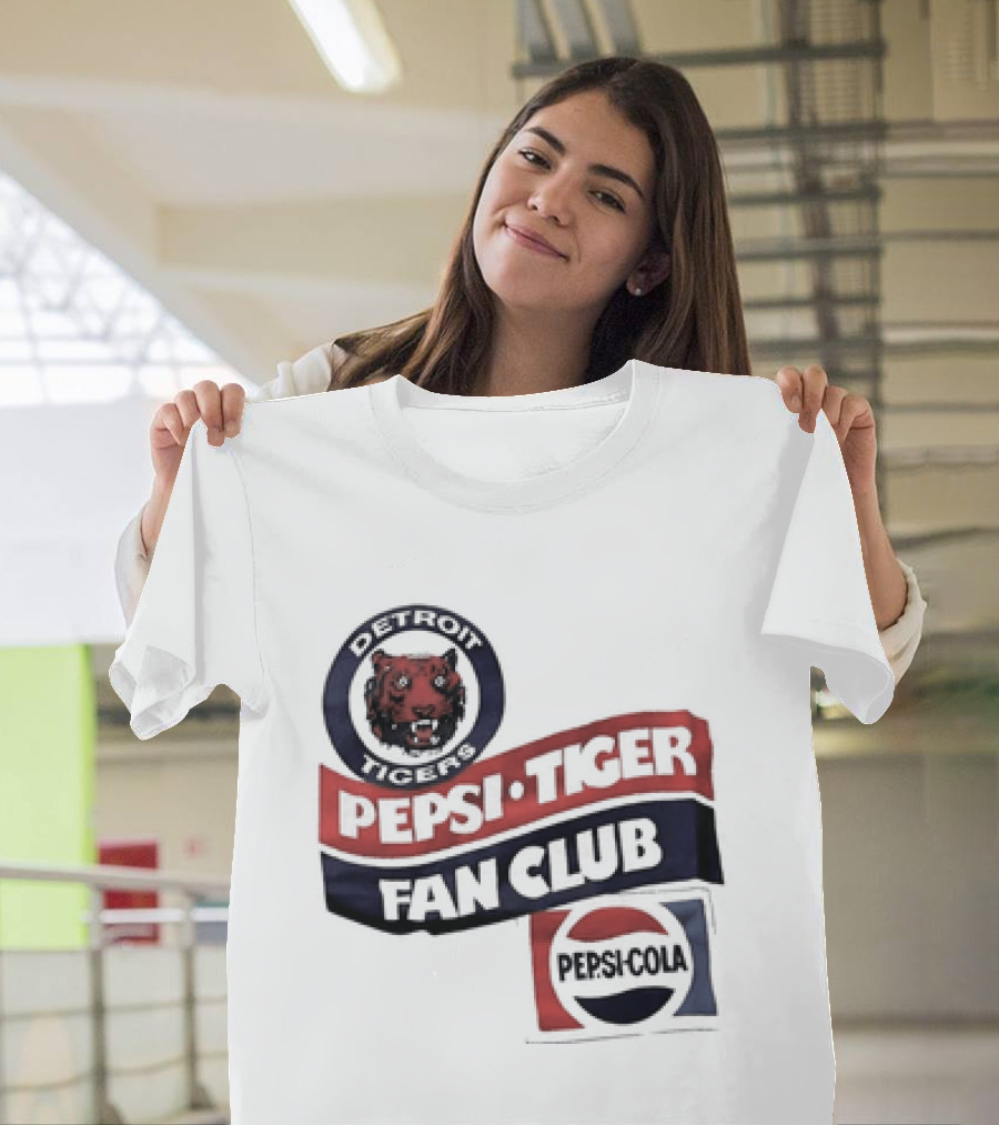 Detroit Tigers Pepsi Tiger Fan Club Pepsi Cola T-Shirt