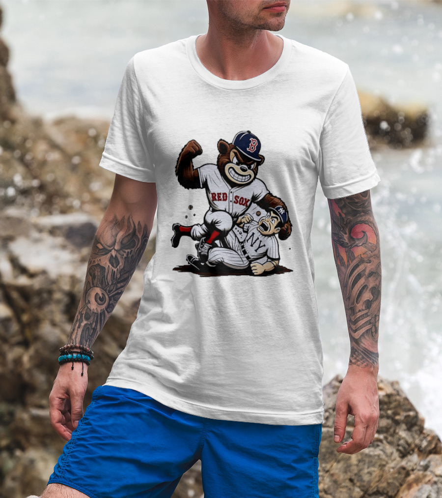 Red Sox Bear Vs NY Yankees Rivalry Showdown T-Shirt
