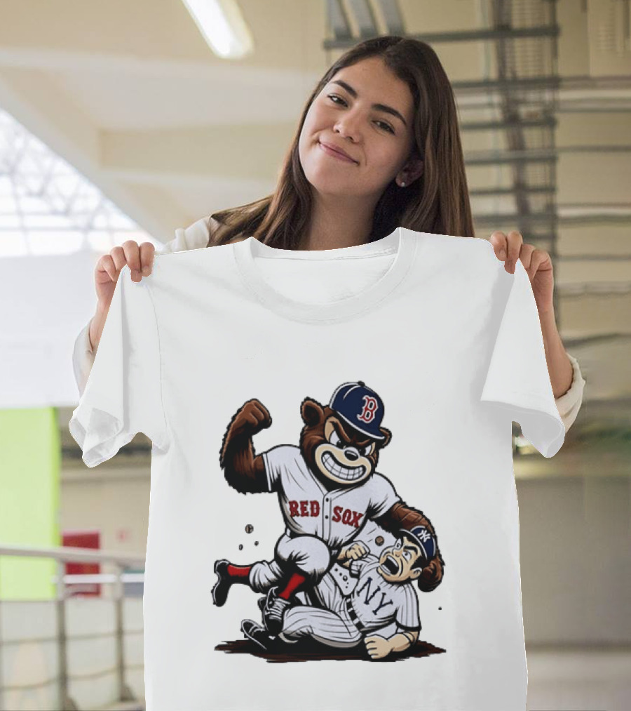 Red Sox Bear Vs NY Yankees Rivalry Showdown T-Shirt