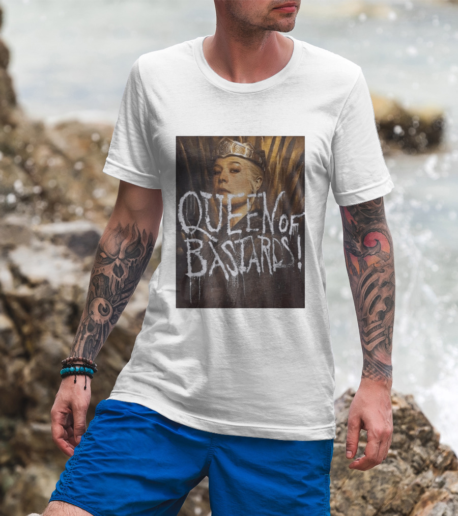Rhaenyra Targaryen Queen Of Bastards House Of The Dragon Iron Throne Crown T-Shirt