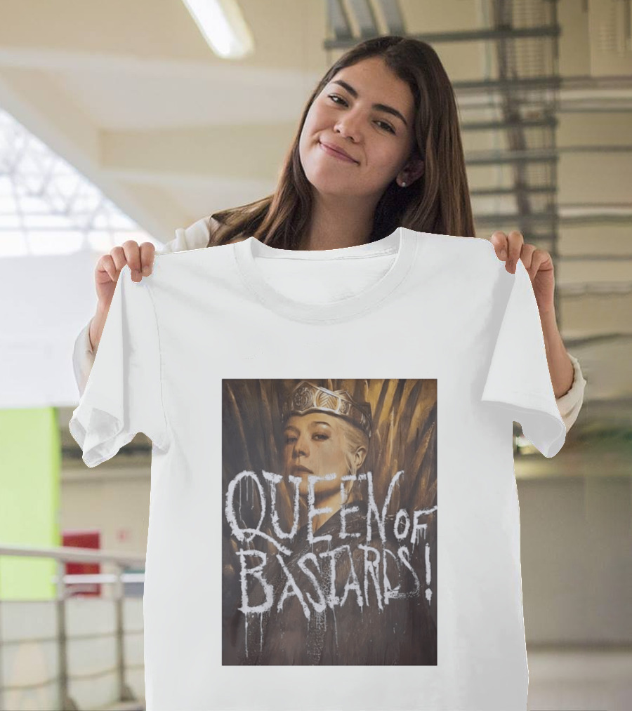 Rhaenyra Targaryen Queen Of Bastards House Of The Dragon Iron Throne Crown T-Shirt
