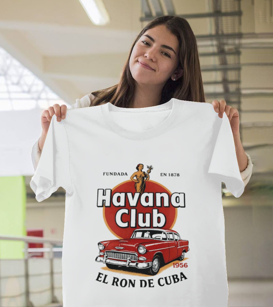 Havana Club Fundada En 1878 El Ron De Cuba 1956 Car T-Shirt