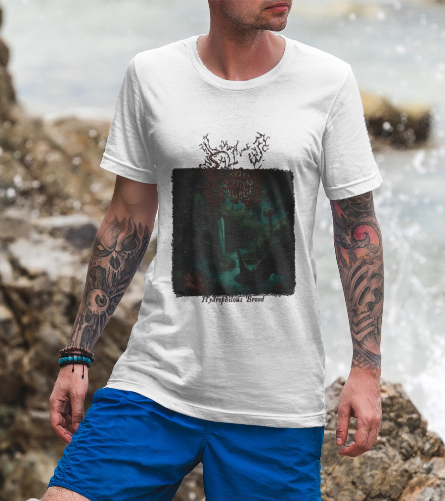 Sallow Hydrophilous Brood Metal Nightmare Forest Scene T-Shirt