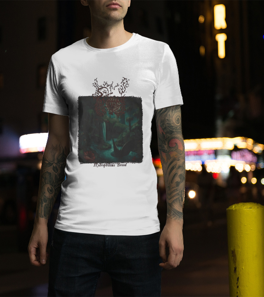 Sallow Hydrophilous Brood Metal Nightmare Forest Scene T-Shirt