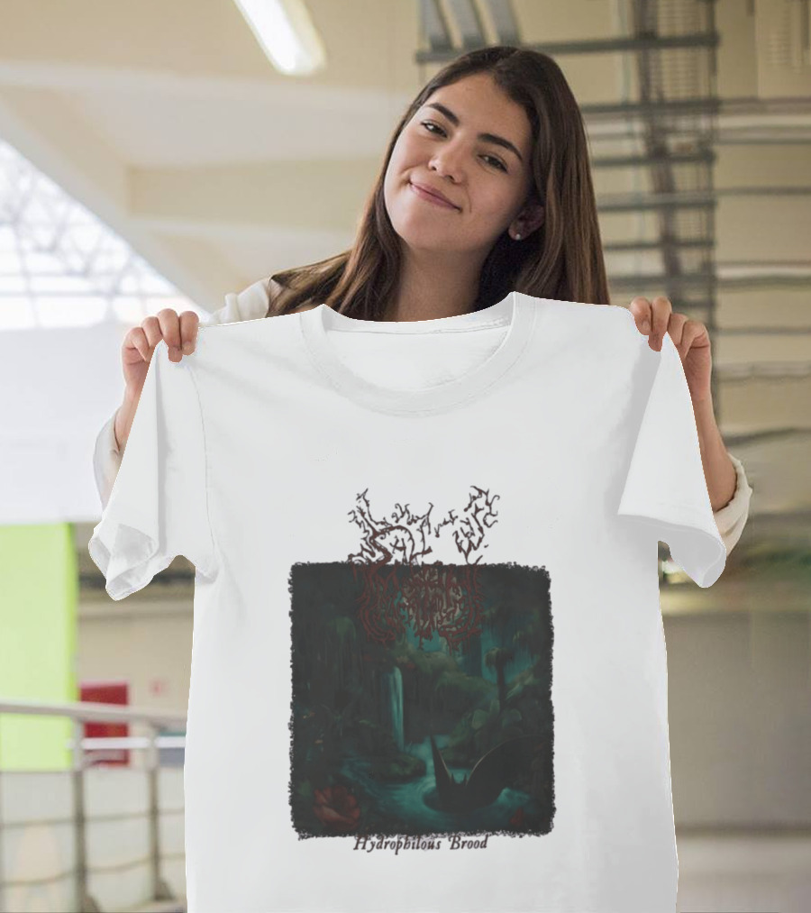 Sallow Hydrophilous Brood Metal Nightmare Forest Scene T-Shirt