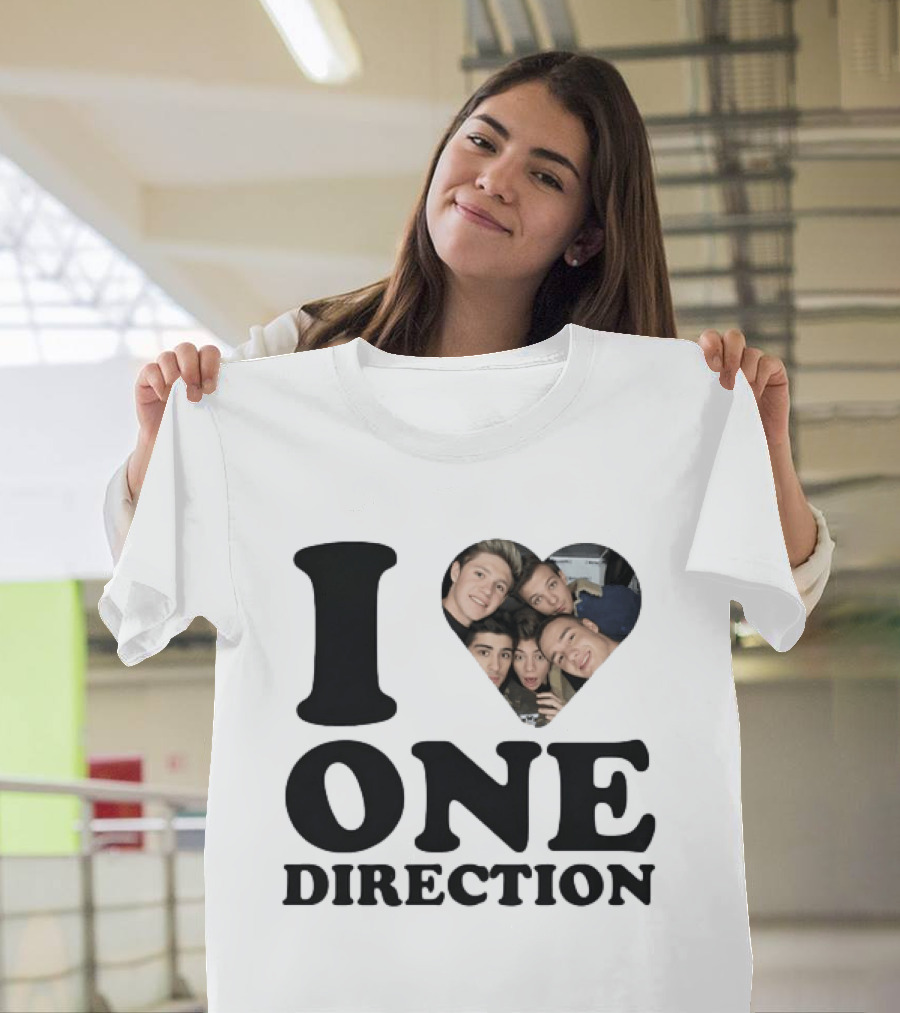 I Love One Direction Heart Niall Horan Band Photo T-Shirt