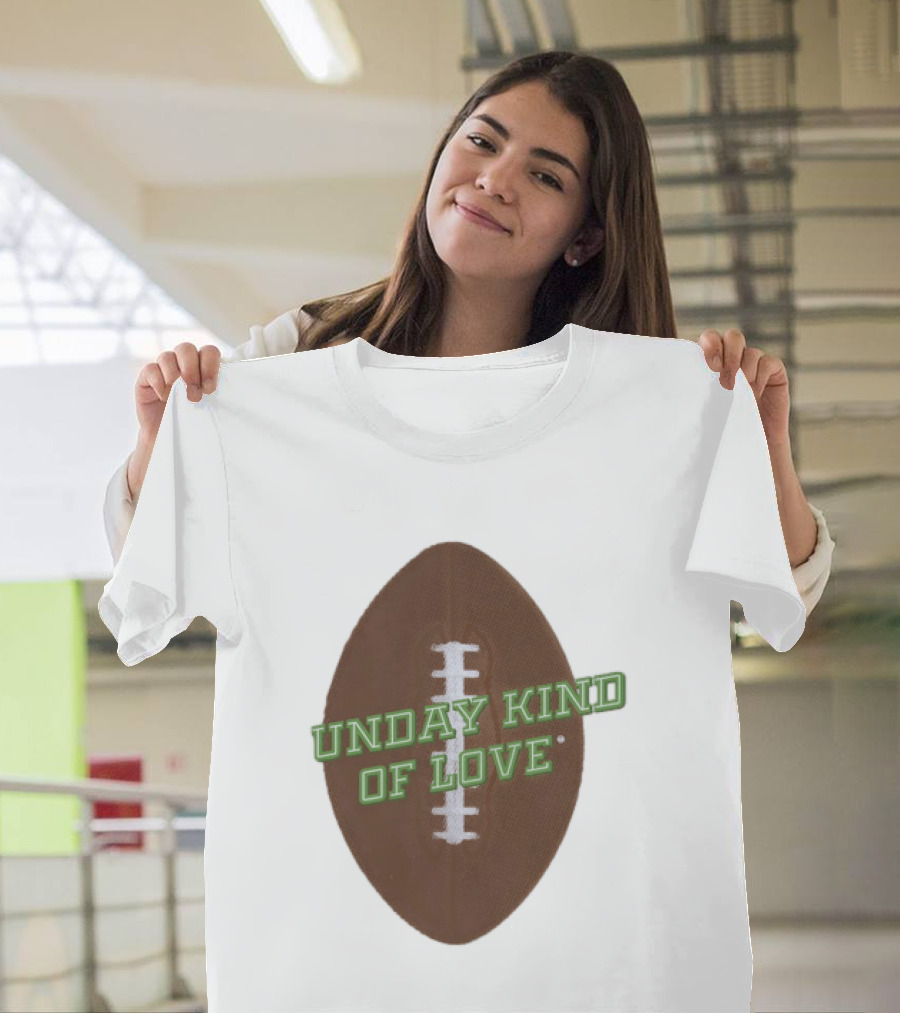 Sunday Kind Of Love Football Halftone Sports T-Shirt
