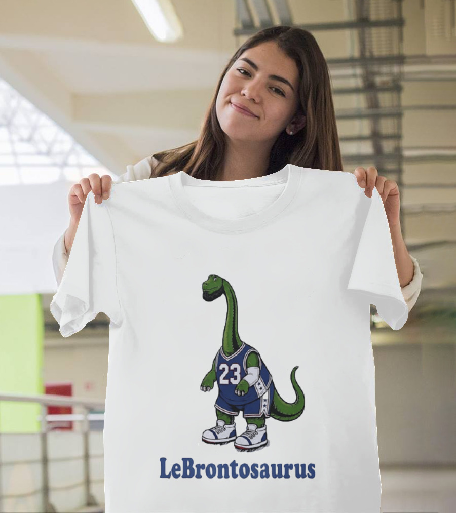 LeBrontosaurus Dinosaur Basketball Jersey Number 23 T-Shirt