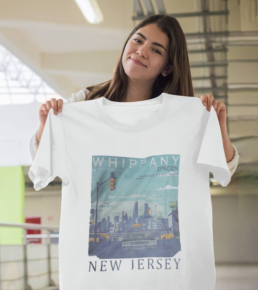 Whippany SPNCON August 21 23 2026 New Jersey Supernatural Convention Skyline Car Traffic Light T-Shirt
