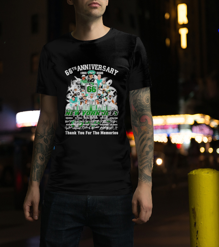 New York Jets 66th Anniversary 1960 2026 Thank You For The Memories T-Shirt