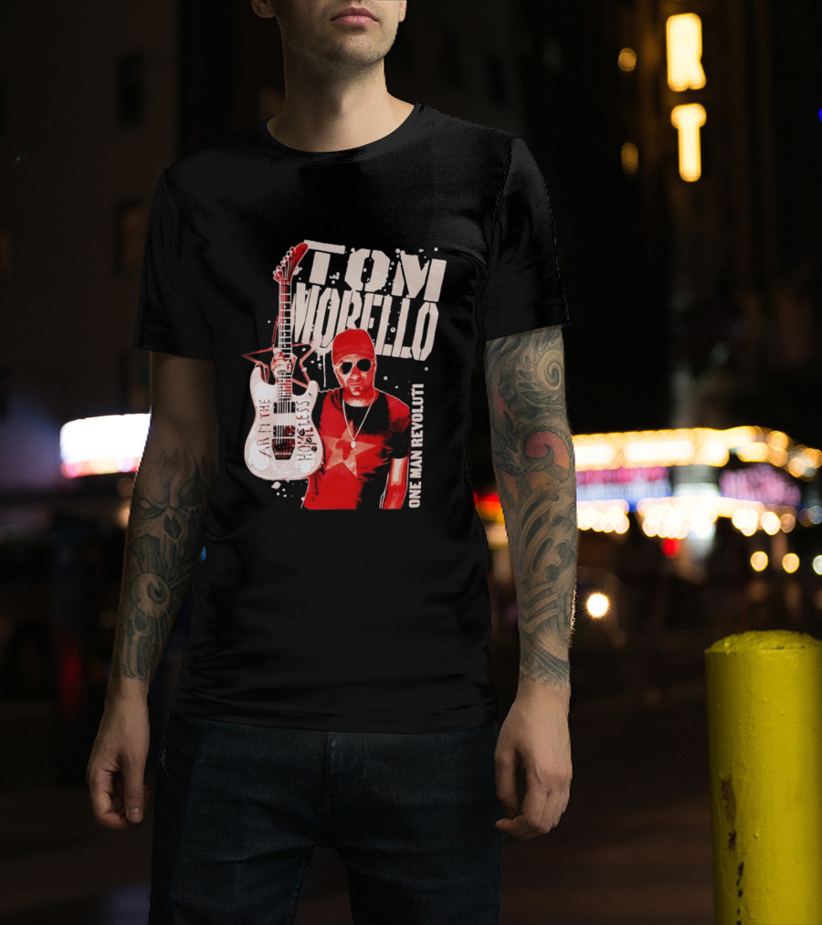 Tom Morello Arm The Homeless Guitar One Man Revolution Red Star T-Shirt
