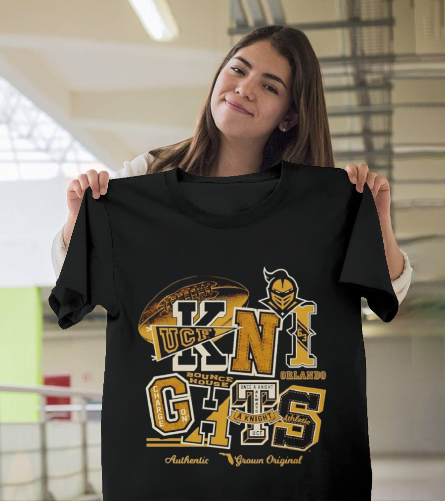 UCF Knights Charge On Bounce House Orlando Authentic Flo Grown Original Football Athletic T-Shirt
