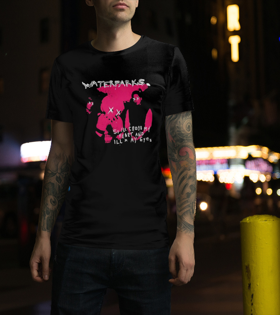 Waterparks So I'll Cross My Heart And I'll X My Eyes Pink Character X Eyes T-Shirt