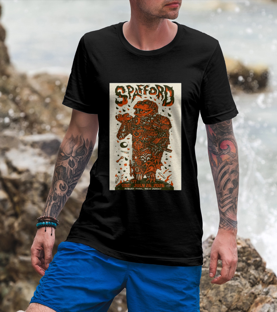 Spafford Asbury Park New Jersey Concert July 26 2026 Skeleton Spacesuit T-Shirt