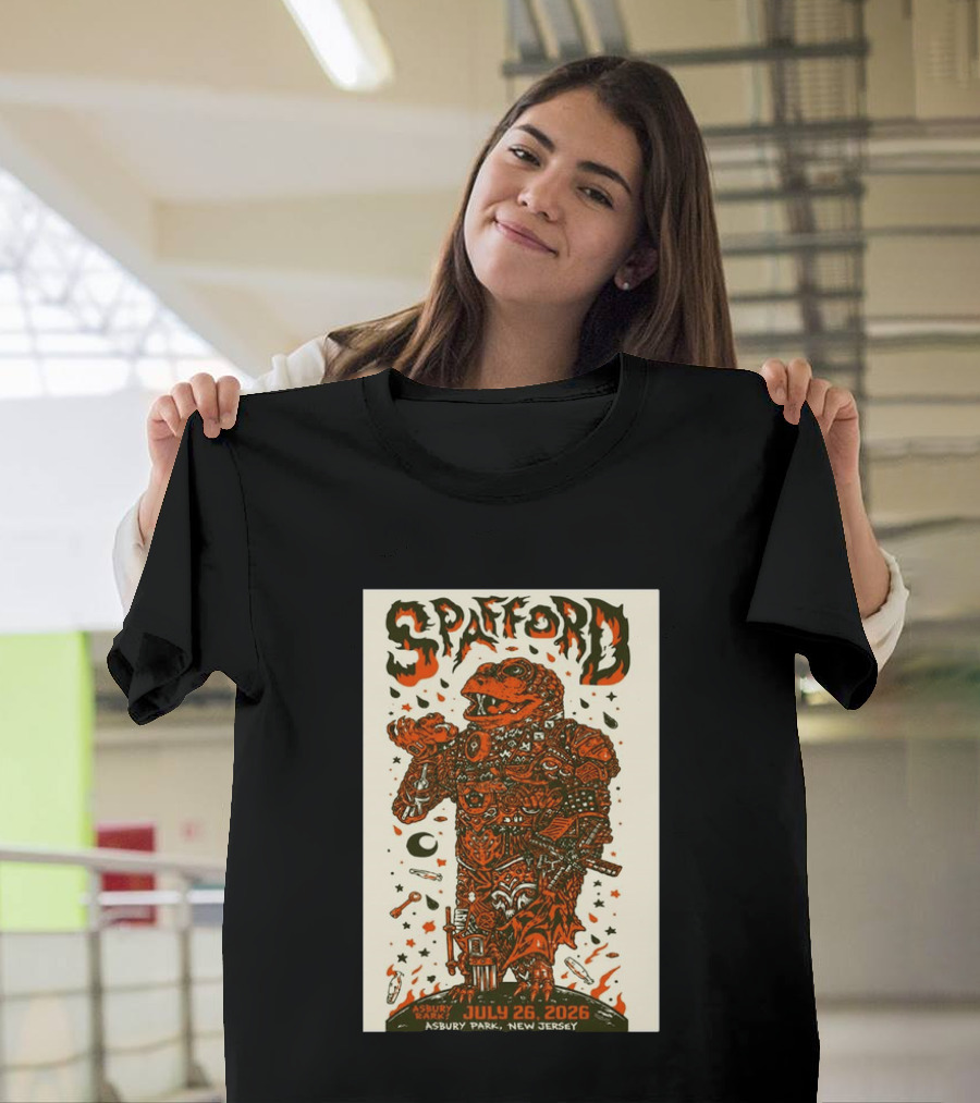 Spafford Asbury Park New Jersey Concert July 26 2026 Skeleton Spacesuit T-Shirt