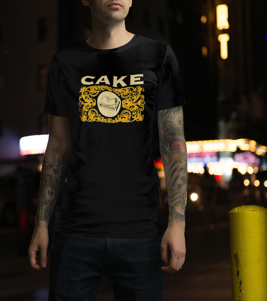 Cake Band Turntable Vintage Alternative Rock Music T-Shirt