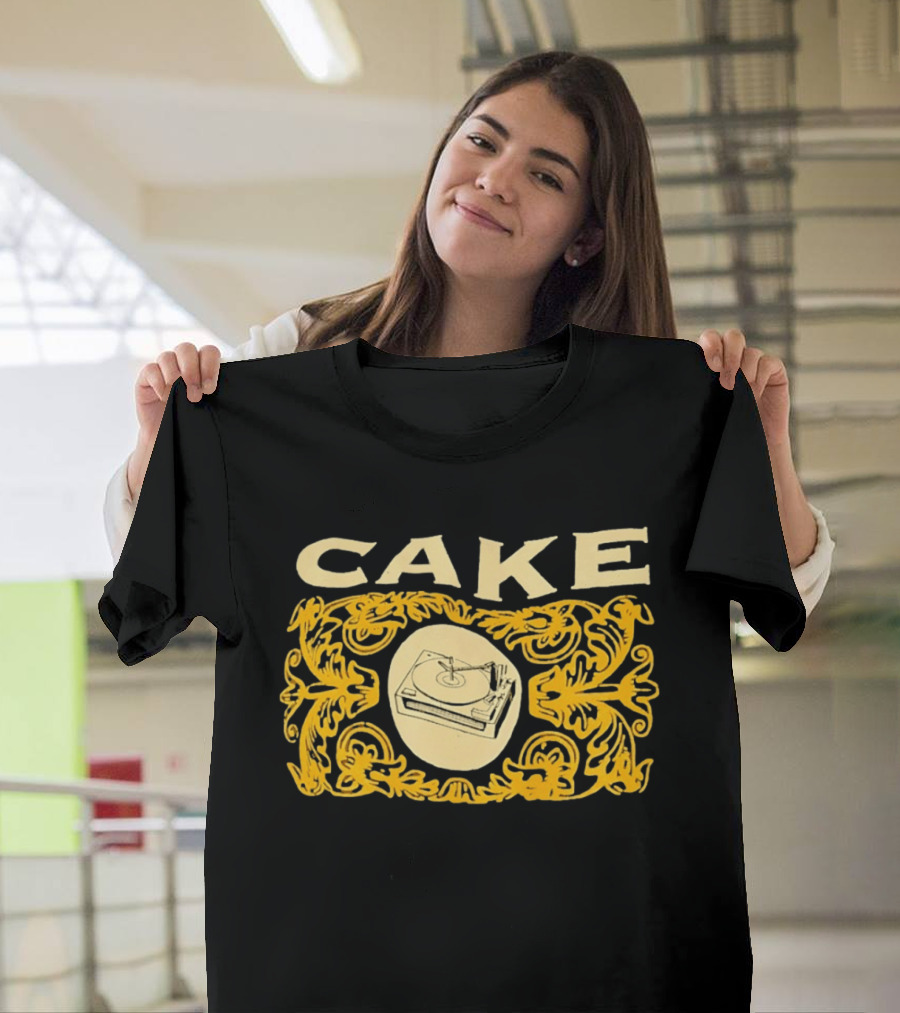 Cake Band Turntable Vintage Alternative Rock Music T-Shirt
