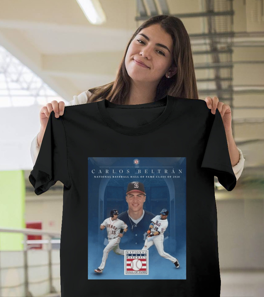 Carlos Beltrán National Baseball Hall Of Fame Class Of 2026 Induction MLB Star Recognition T-Shirt
