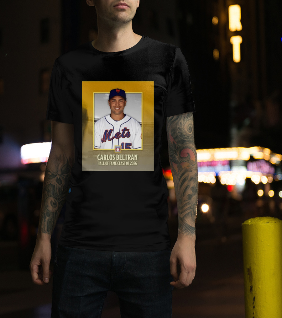 Carlos Beltrán Mets Hall Of Fame Class Of 2026 Induction T-Shirt