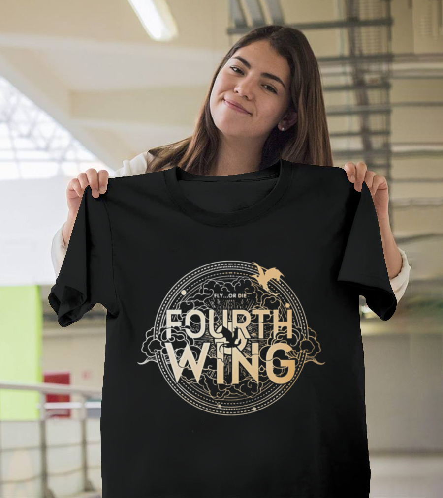Fourth Wing Fly Or Die Rebecca Yarros Dragon Rider Book Inspired Fantasy T-Shirt