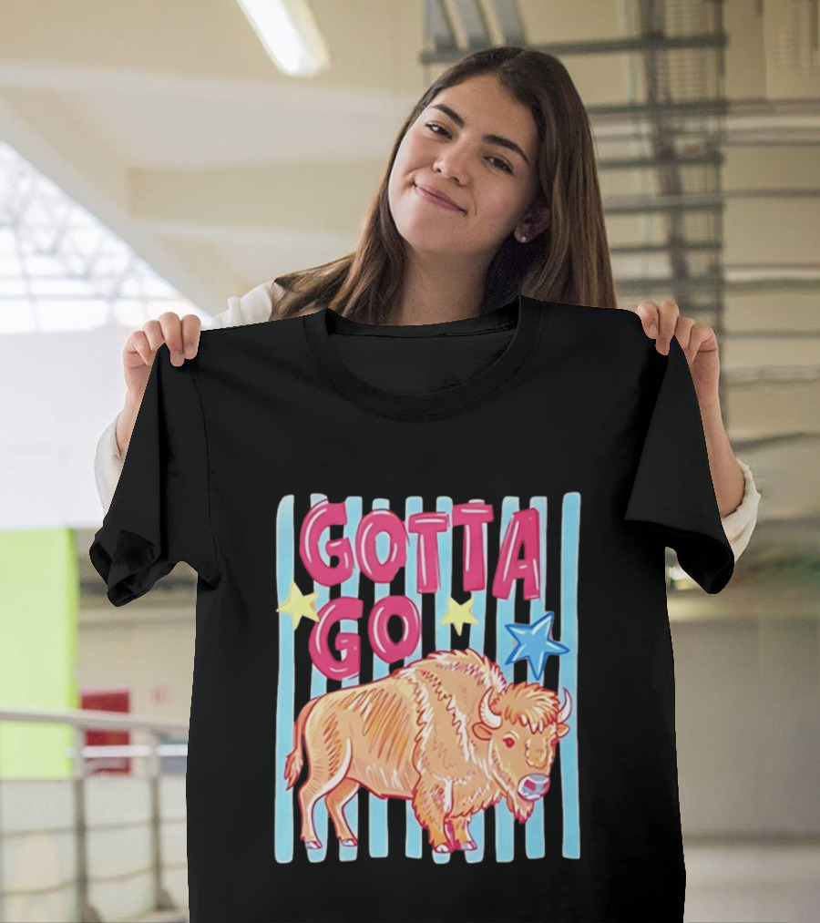 Gotta Go Buffalo Stars Stripes Wildlife Bison T-Shirt