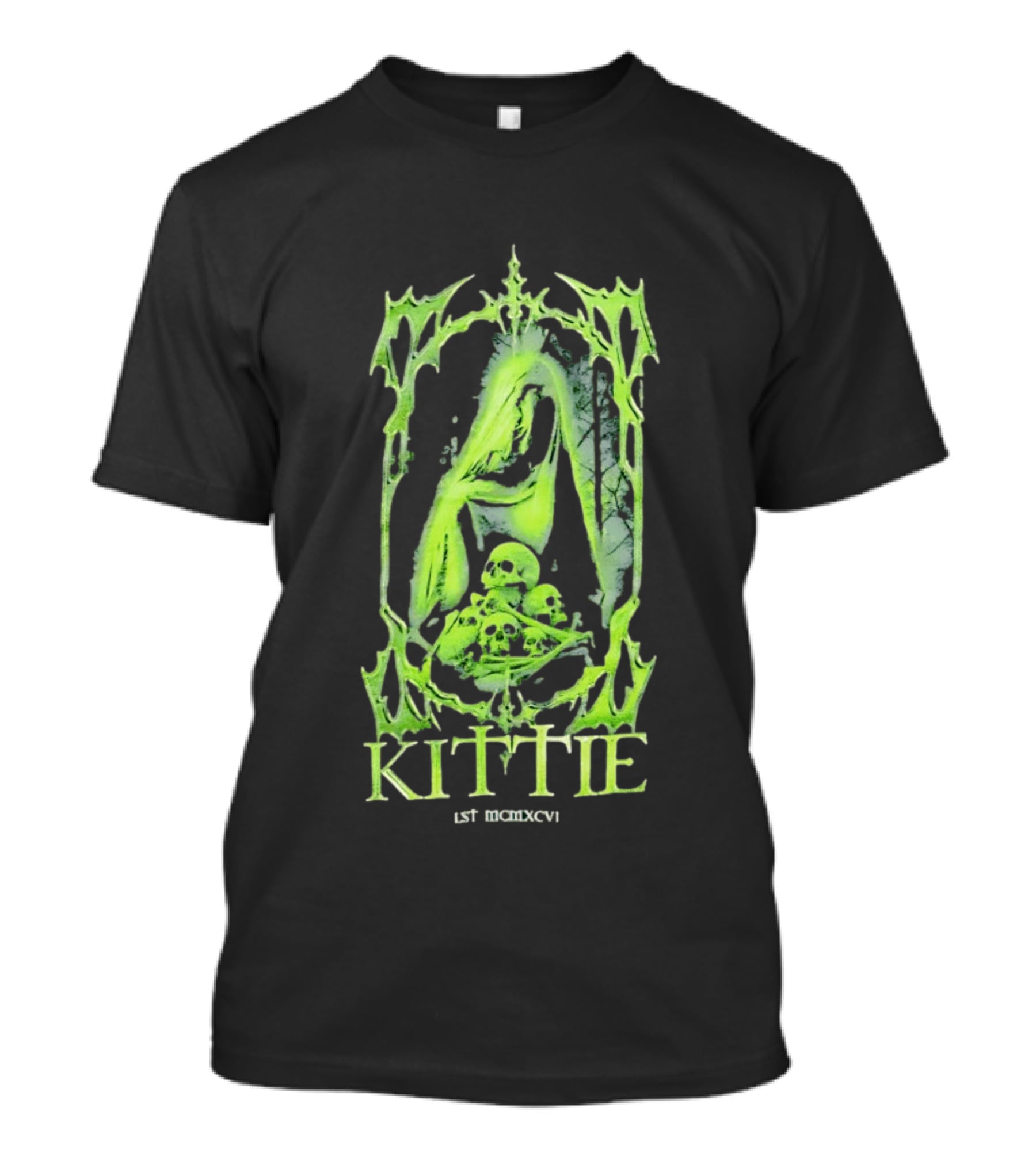 Kittie Est MCMXCVI Gothic Skull Reaper Band Nu Metal T-Shirt