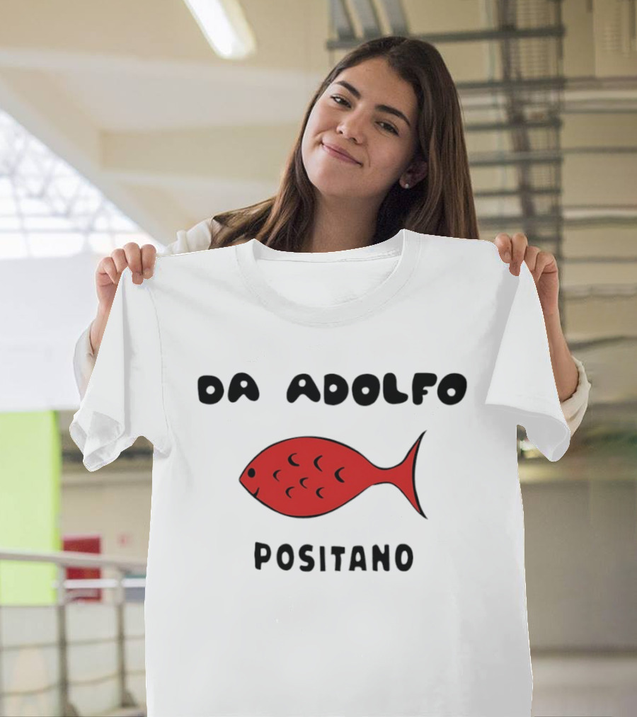 Da Adolfo Positano Red Fish Iconic Italy Amalfi Coast T-Shirt