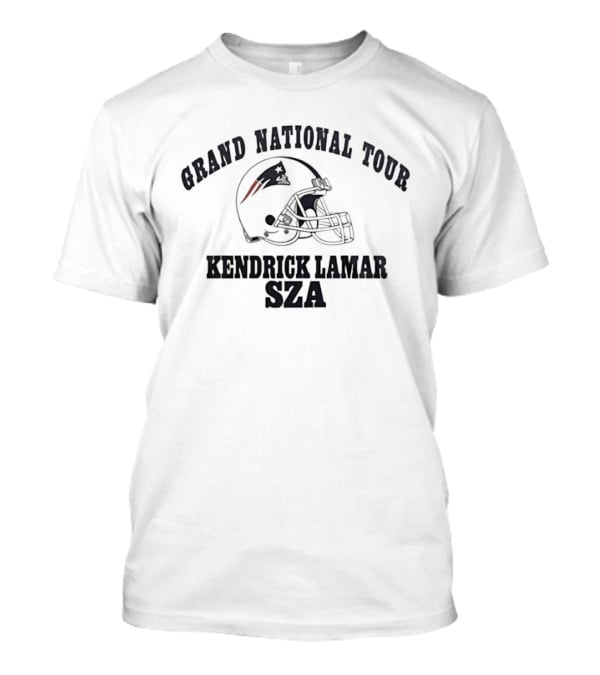 Grand National Tour Kendrick Lamar SZA New England Patriots Helmet T-Shirt