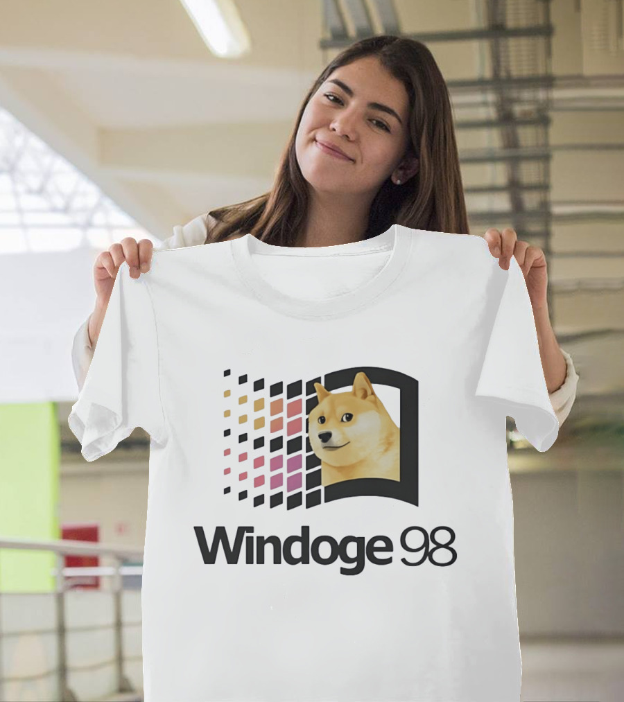 Windoge 98 Doge Meme Computer T-Shirt