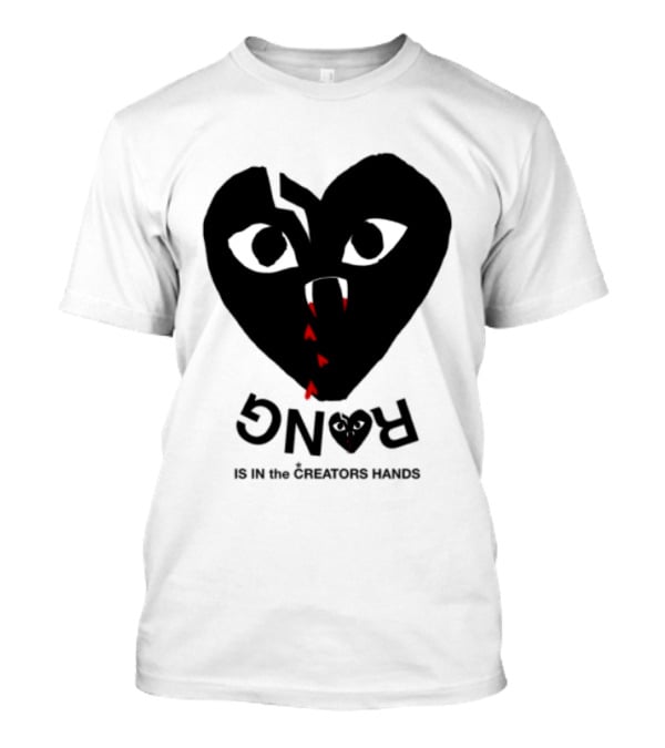 Revenge Store Rvg White Heart Eyes Fangs Red Drip T-Shirt