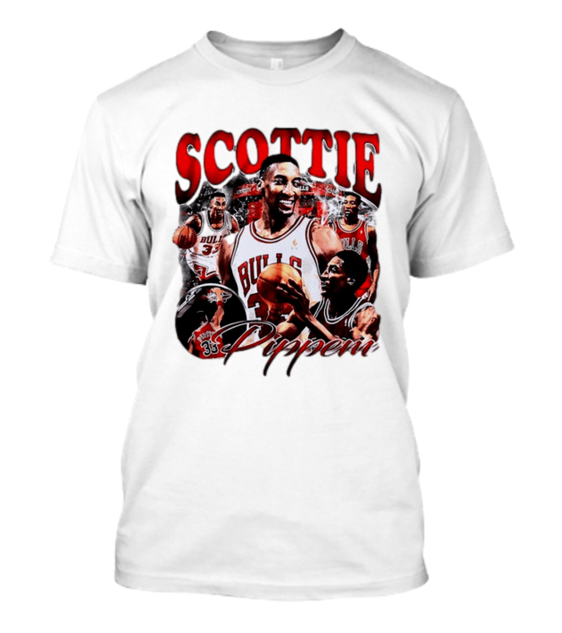 Scottie Pippen Chicago Bulls Basketball Legend 33 T-Shirt