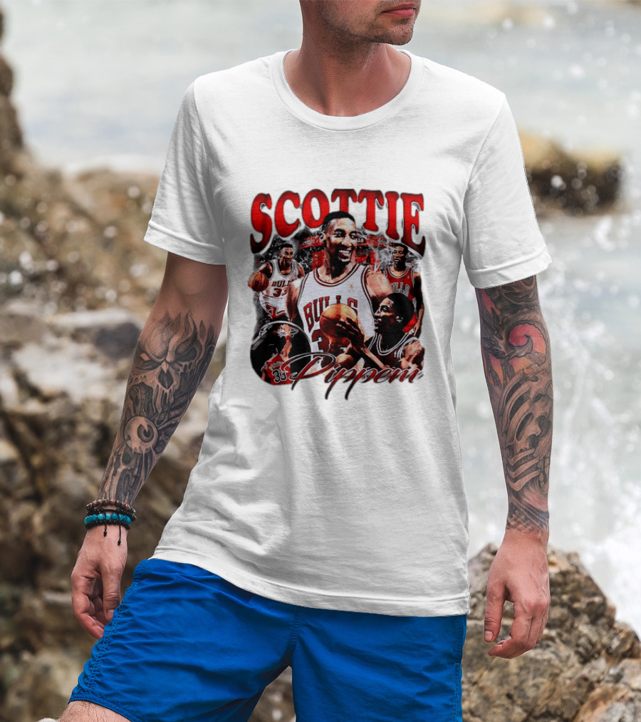 Scottie Pippen Chicago Bulls Basketball Legend 33 T-Shirt