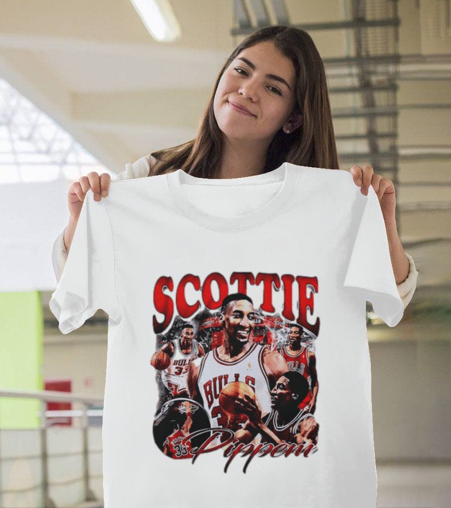 Scottie Pippen Chicago Bulls Basketball Legend 33 T-Shirt