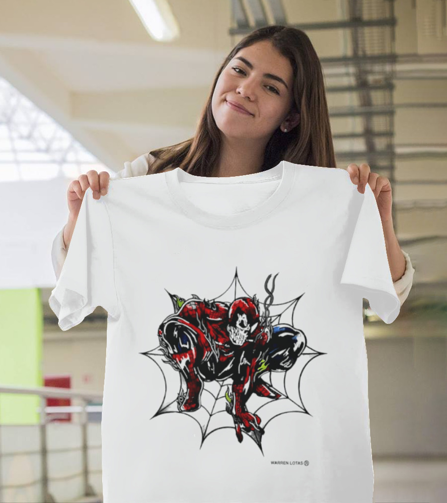Spider Man Marvel Comics Warren Lotas Skull Web T-Shirt