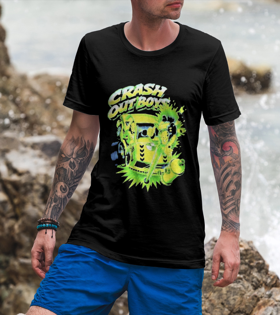 Adrien Broner Crash Out Boys Reven Brand Explosive Cartoon Car Scene T-Shirt
