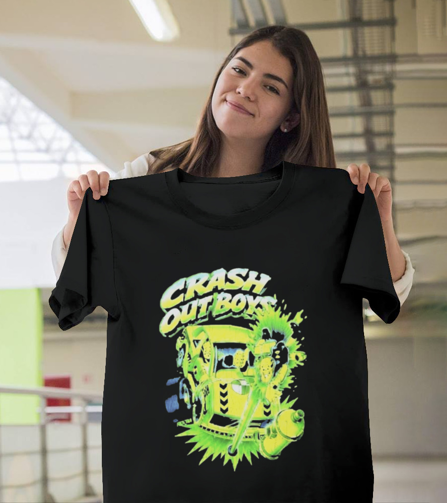 Adrien Broner Crash Out Boys Reven Brand Explosive Cartoon Car Scene T-Shirt