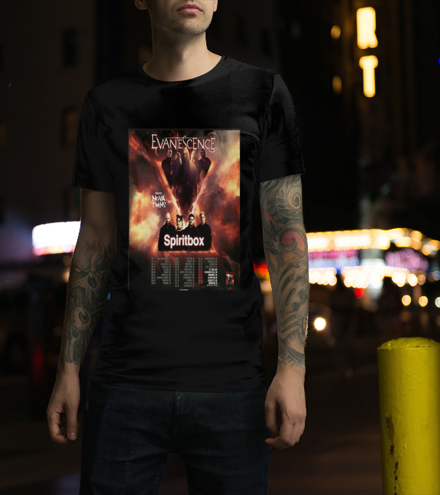 Evanescence US Tour 2026 Featuring Nova Twins And Spiritbox T-Shirt