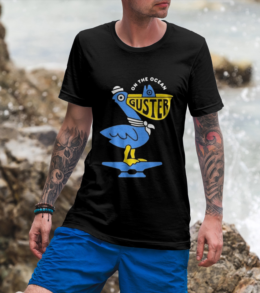 Pelican Guster On The Ocean Sailor Hat T-Shirt