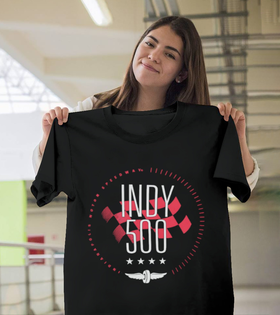 Indy 500 Speedway Racing Checkered Flag Motorsport Iconic Event T-Shirt