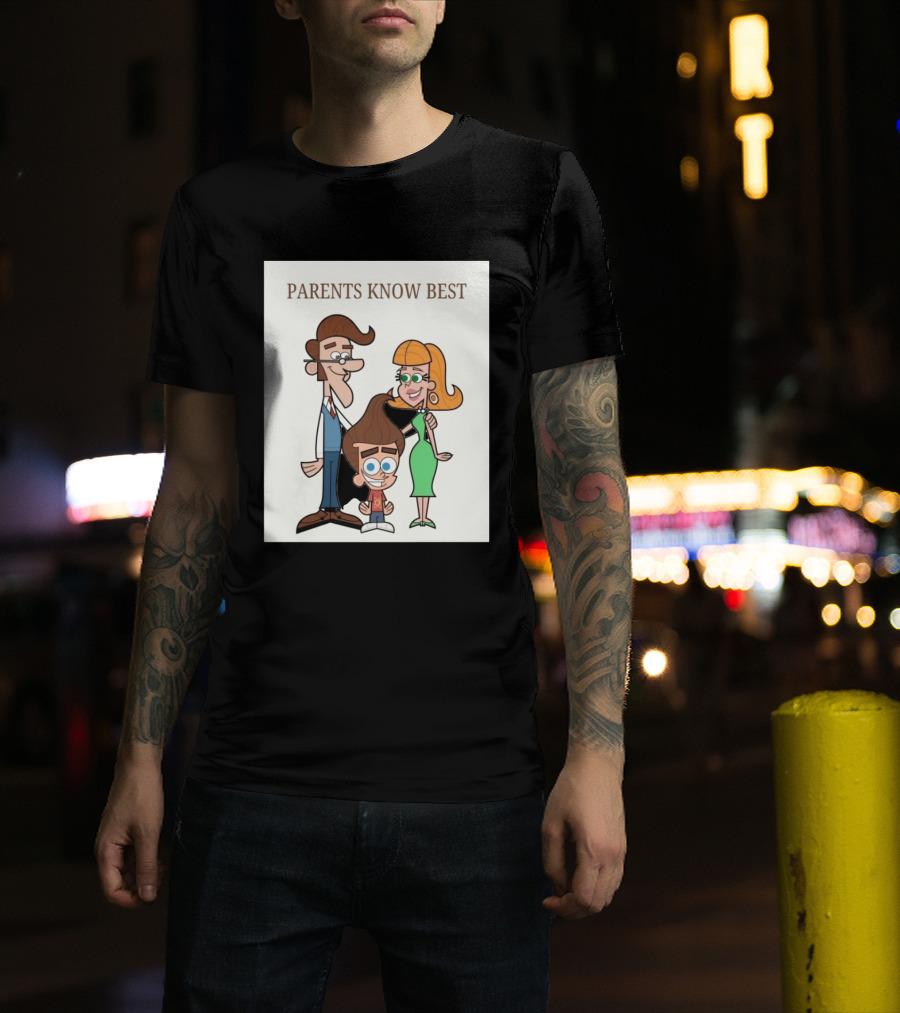 Parents Know Best Jimmy Neutron Timmy Turner Cartoon Mashup T-Shirt