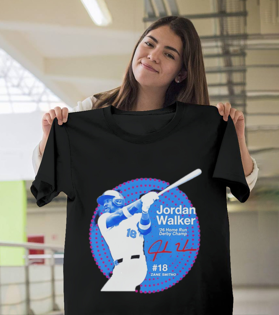 Jordan Walker 2026 Home Run Derby Champ Signature #18 Zane Smith T-Shirt
