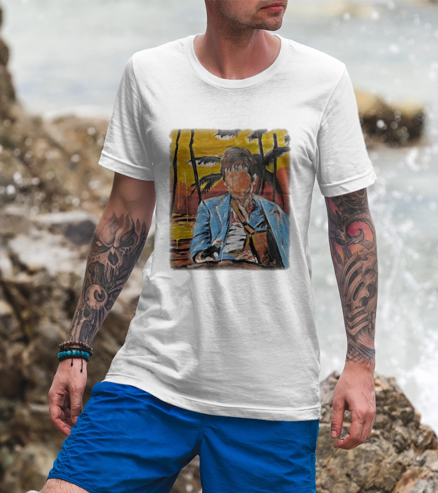 Al Pacino Tony Montana Scarface Oil Painting T-Shirt
