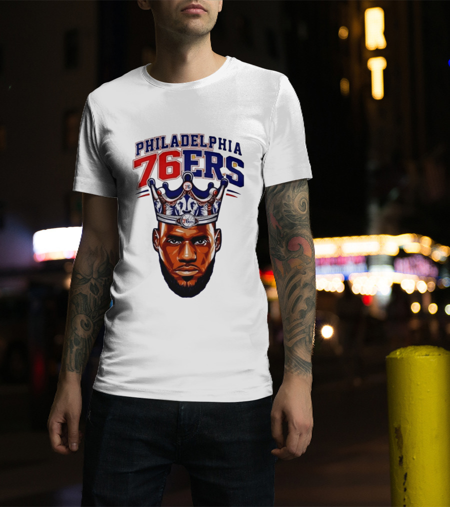 Philadelphia 76ers King Lebron 76 Crown T-Shirt